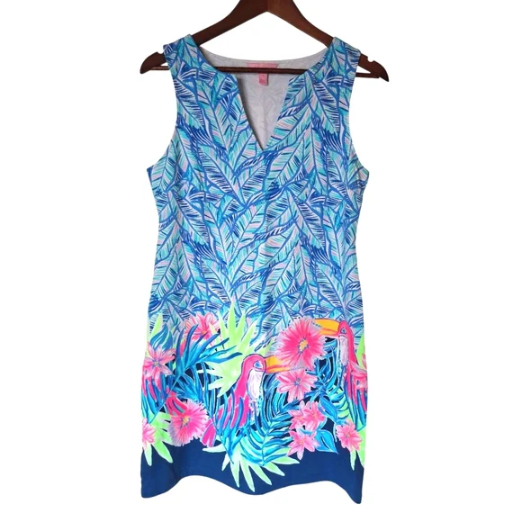 Lilly Pulitzer Harper Let's Mango French Terry Shift Dress Size Small - Picture 3 of 5